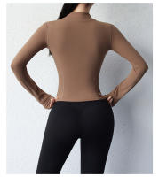 Nueva Chaqueta De Yoga Para Mujeres 2023 Deportiva Ajustada Con Cremallera Prenda De Fitness Para Modelar El Cuerpo Ropa De Yoga Con Capucha - details 8