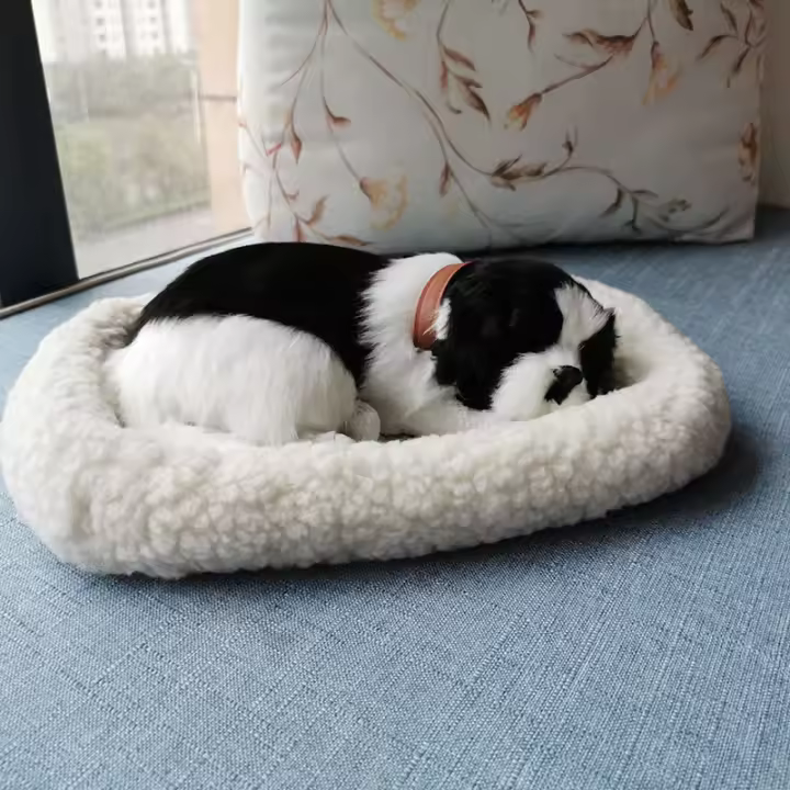 Realista dormir sudadera respiración Gato Perro peludo con Esterillas Creativos animales Decoración - 1
