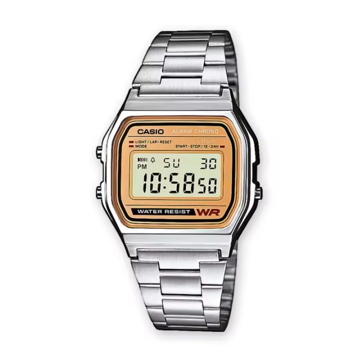 Reloj Casio A158WEA-9EF Plateado Resistente Al Agua - 1