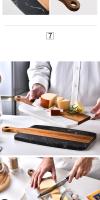 Tablero De Cortar De Madera Para Queso Y Carne Placa De Servicio De Frutas Rectangular Eco-amigable Para Cocina Al Aire Libre - details 6