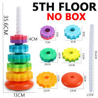 Torre De Colores Rainbow Rotada Con Música Juego De Pila De Anillos Montessori Para Educar a Niños Mayores De 3 Años - details 11