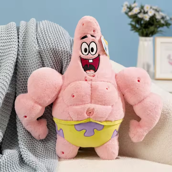 Peluche De Anime Spongebob Squarepants Patrick Star Rosa Kawaii Cartoon Cosplay Muñeco De Peluche Regalo De Cumpleaños Para Niños Y Niñas - 1