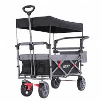 AREBOS Carro de Mano Premium con Toldo Plegable 100 Kg Negro/Gris - details 6