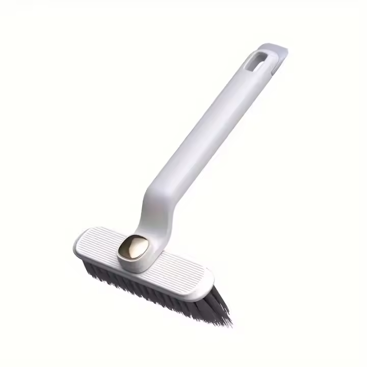 360-Degree Rotating Crevice Cleaning Brush with Tweezers - Ideal for Bathroom Tiles & Kitchen Countertops, Hard Bristles for Easy Wall & Floor Cleaning - 1