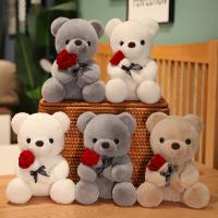 Oso De Peluche Con Rosas Lindo Regalo De San Valentín Para Mujer Cumpleaños Juguete De Algodón PP Para Niñas Y Niños Edad Recomendada 3-6 Años - details 0