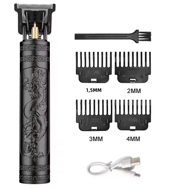 Máquina Portátil Para Cortar Pelo T9 Vintage Trimmer De Cabello USB Carga Rápida Afeitadora De Cabello Para Hombres Sin Cable - 1