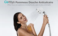 Ducha de iones negativos Tomalin ducha booster ahorro de agua gran modelo de mano booster ducha set de baño，Transparente + panel + bola roja + bola gris + caja filtro - details 1