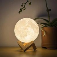 Lámpara De Noche LED Recargable 16 Colores Lámpara De Luna 3D Impresión Táctil Decoración Para Hogar Regalos De Cumpleaños Para Niños - details 1