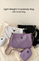 Bolso De Mano Ligero Casual Conjunto De Bolso Cruzado Y Hombro Nylon 2 En 1 Bolso De Hombro Bolso De Moda Para Mujer - details 0