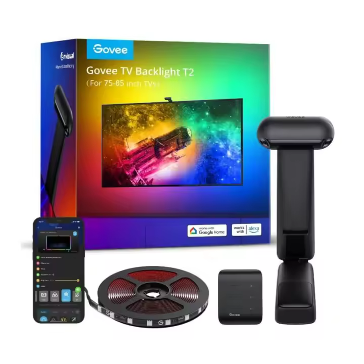 Govee h605c envisual tv backlight t2  tira de led  retroiluminación para tv de 75-85 pulgadas, rgbic, wi-fi + bluetooth - 1