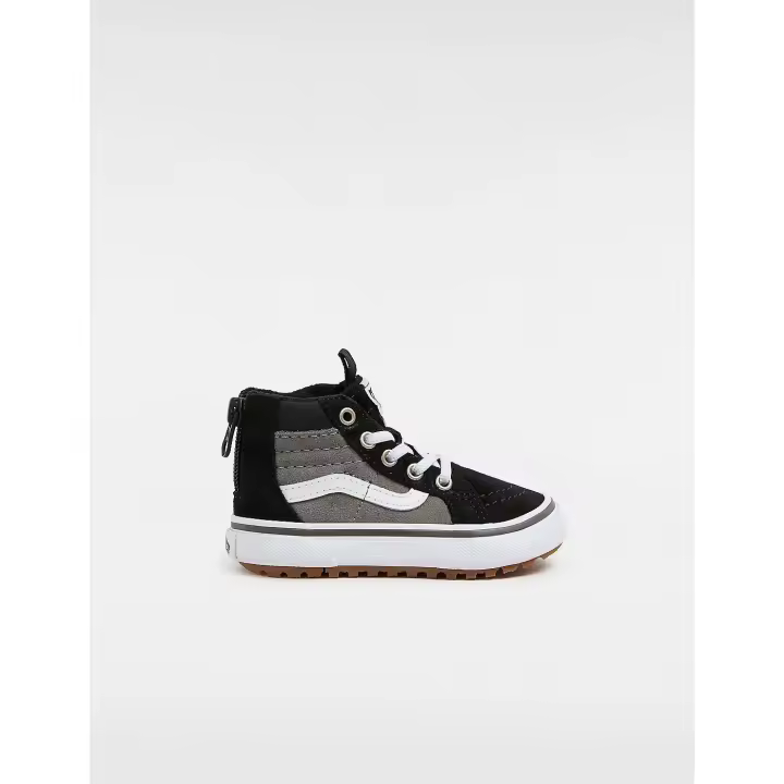 VANS KIDS SK8 HI ZIP BLACK GREY - 1