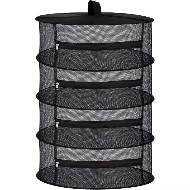 Secador de malezas en capas, red de secado colgante de 60 cm, red de secado plegable para plantas hidropónicas, peces y malezas - 1