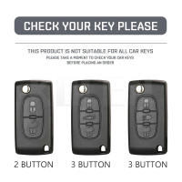Funda De Llave De Coche TPU Para Peugeot 207 307 308 407 607 807 Citroen C2 C3 C4 C5 C6 Con 2 3 Botones Accesorios Protegidos - details 0