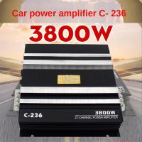AMPLIFICADOR DE POTENCIA de Audio estéreo para coche, C-236 de 3800W, 2 canales, aleación de aluminio negro, alta potencia, Subwoofer - details 5