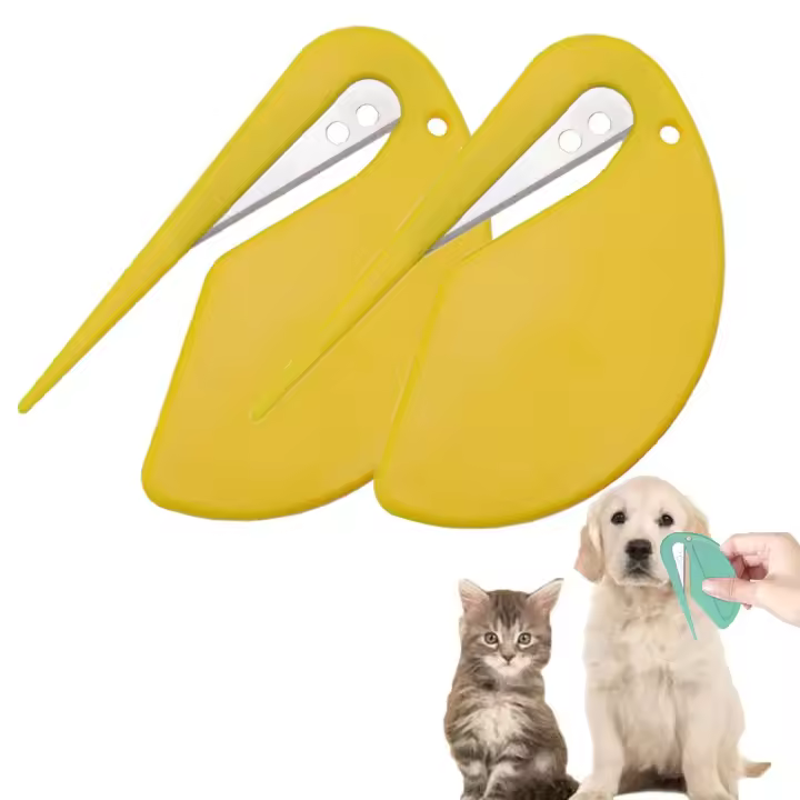 Quitanudos para gatos, peine para anudar, peine para el cuidado de gatos, peine para desanudar perros y gatos (2024) (5 unidades, mezcla B) - 1