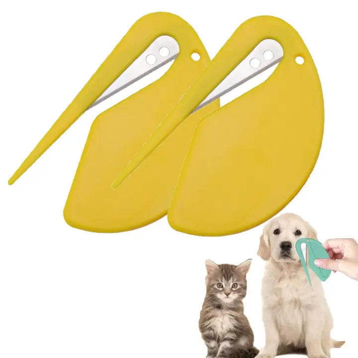 Quitanudos para gatos, peine para anudar, peine para el cuidado de gatos, peine para desanudar perros y gatos (2024) (5 unidades, mezcla B) - 1