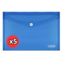 SOBRES DE BROCHE TAMAÑO A5 CUARTILLA AZUL INGRAF - PACK 5 UNIDADES - details 0