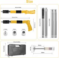Kit de pistola de clavos de hormigón con 120 barras de extensión de clavos se puede girar pistola de clavos de acero manual 5 marcha pistola de clavos pared de clavos herramientas de pistola de clavos para el hogar - details 4