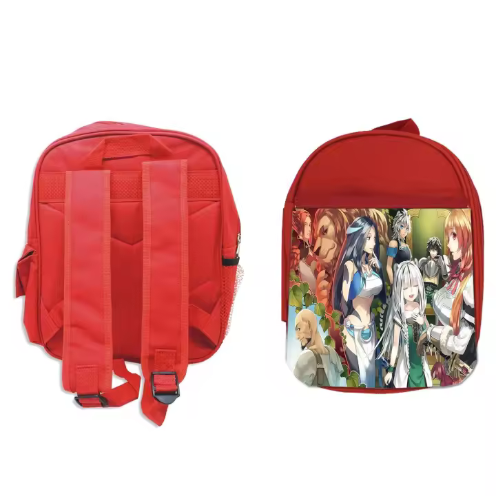 MERCHANDMANIA Pack Mochila Roja y Estuche tate no yuusha personajes temporada 4 anime isekai school material - 1