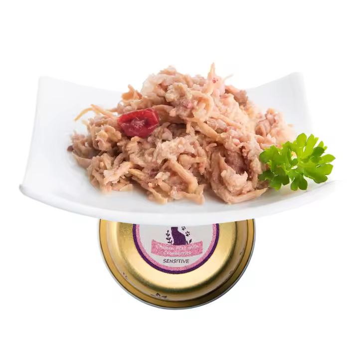 NUEVO Tarrina Gato SENSITIVE Filetes de Pollo y Arándanos NUEVO 12 uds - Pack de 12 unidades - 1