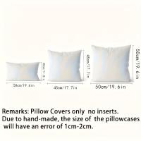 Funda De Cojín Elástica De Dos Caras Jacquard Suave En Color Sólido Sin Núcleo De Cojín Soporte Lumbar Para Sofá Y Oficina - details 0