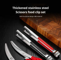 Juego De 2 Piezas De Tijeras De Barbecue En Acero Inoxidable Estilo Coreano Resistentes a Altas Temperaturas Herramientas Multifuncionales Para Barbecue - details 0