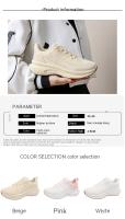Zapatillas De Correr Para Mujer Suelas Suaves Y Amortiguadas Superficie De Malla Transpirable Zapatos De Vuelo Tejidos Moda Universitaria - details 3