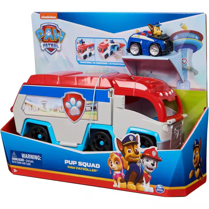 Patrulla Canina - Pack Coche Pup Squad Paw PATROLLER TRANSFORMABLE Y VEHÍCULO con Figura Chase - Patrulla Canina Juguetes - Juguetes Niños 3 años + (Spin Master 6071544) - 1
