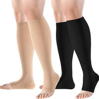 Medias De Compresión Médica Hasta La Rodilla Para Varices Multifuncionales Con Abertura En El Tobillo Medias De Presión Para Piernas - details 1