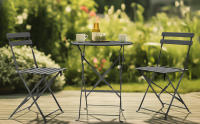 ORION91 Set Plegable Balcón 1 Mesa Cuadrada (71x70x70 cm) + 2 Sillas (81x42x41 cm) Estructura Acero Color Rojo Jardín Exterior - SpazioLuzio - details 0