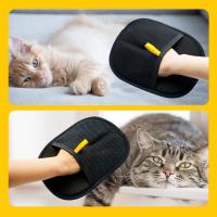 Guantes De Peluquería Para Mascotas 1/2PCS Limpieza De Pelo De Gato Y Perro Magnetismo Doble Cara Para Lavado Y Desplumado - details 4