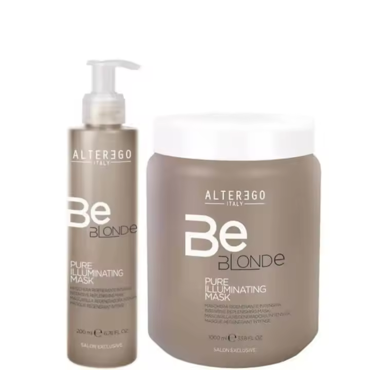 Alterego Mascarilla Regenradora para cabello rubio BE BLONDE 1000ml - 1