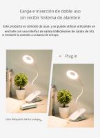 Lámpara De Escritorio LED Con Clip Y Carga USB Batería De Litio Integrada Iluminación Táctil Para Estudio Lectura - details 10