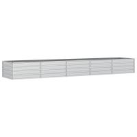 vidaXL Arriate de acero galvanizado plateado Dimensiones 160 x 80 x 45 cm,  240 x 80 x 77 cm,  240 x 40 x 77 cm y mas - details 4
