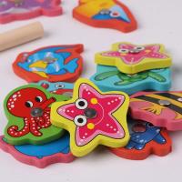 Juego De Pesca Magnético De Madera Montessori Juguete Educativo Para Niños Entrenamiento De Habilidades Motoras Puzzle De Pescar Pez - details 5