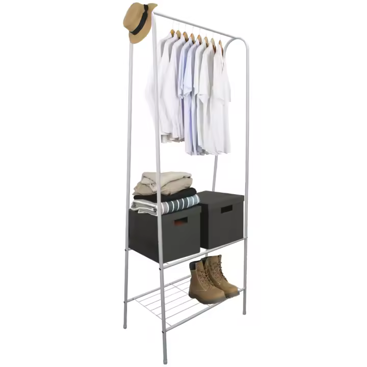 PERCHERO Y ZAPATERO 2 EN 1, ZAPATERO Y PERCHERO 2 EN 1, PERCHERO ZAPATERO, ZAPATERO PERCHERO IDEAL PARA EL RECIBIDOR EN EL HOGAR, PERCHERO Y ZAPATERO 2 EN 1 DESMONTABLE TUBOS ACERO INOXIDABLE - 1