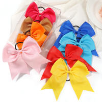 1PC Cinta De Cabello Elástica De 6 Pulgadas Para Niñas Color Sólido Gran Lazo Cinta De Goma Accesorio Para El Cabello Moda Infantil - details 2