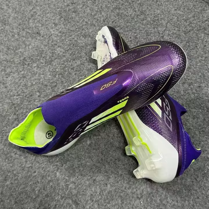 Zapatos De Fútbol Profesionales Para Hombres Zapatillas De Entrenamiento Rápidas Botas De Campo Indoor TF/FG Cuña De Hierba Microfibra Y Cuero Patentado Free Flexible Rubber - 1