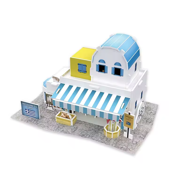 DAM. Puzle 3D WORLD STYLE ISLAS GRIEGAS Tienda Souvenir 17x11x10cm. - 1
