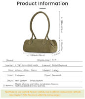 Bolso De Hombro Para Mujer De Cuero Sintético Grande Capacidad De Almacenamiento Estilo Lujo En Verde Con Bandeja Larga - details 2