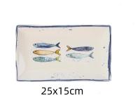 STARLEY - Fuente rectangular de 25X15cm,30x15cm,30X 20cmdiseño peixe elite con acabado brillante para cocina y comedor - details 0