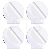 4 Pcs Hojas De Acrílico Transparentes Diferentes Redondas Cuadradas Corazón Pentágonas Panel Grueso 3.8 Mm Para DIY Display - details 10