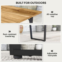 Outsunny Conjunto Jardín Exterior de Ratán con Cojines Conjunto Terraza Resistente a la Intemperie Muebles Jardín Exterior con 2 Sofás de 2 Plazas Sofá Esquina Mesa Redonda Gris Oscuro - details 4