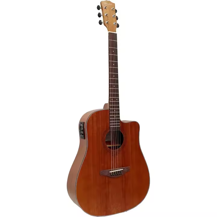 Guitarra Electroacústica Dreadnought con ecualizador de 5 bandas, presencia, afinador y cutaway - Caoba y Palisandro Técnico Rockstar SA-4122EQ - 1