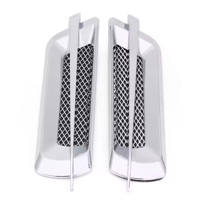 Cubierta De Agujeros Para Coche Universal De ABS Decorativa Con Flujo De Aire Lateral Almohadilla De Ventilación 2pcs Accesorio De Coche - 1