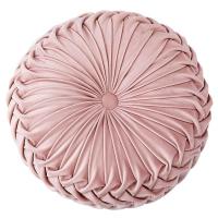 Cojín Redondo De Velours Trenzado Suave Para Decoración De Silla De Sofa Y Cama En Color Crema Cojín Decorativo De Muebles - details 0