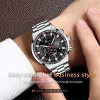 Reloj De Pulsera Para Hombre DEYROS 4 Piezas Estilo Deportivo Sencillo Moda Casual Regalo Ideal Para Padre Material De Acero Inoxidable Resistente Al Agua - details 1