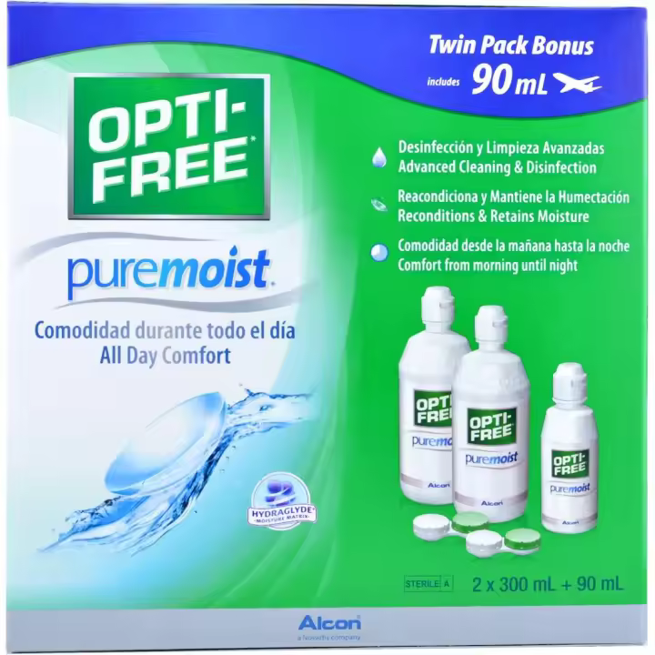 ALCON OPTI FREE PURE MOIST 2X300ML + 1 X 90ML - 1
