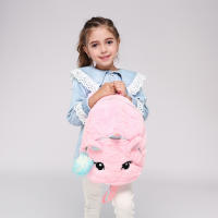 Mochila De Peluche De Dibujos Animados Para Niñas Estilo De Moda Para Estudiantes De Primaria Y Secundaria Mochila Escolar Con Estampado De Unicornio - details 7