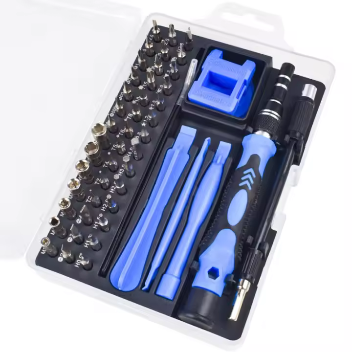 Juego De Herramientas De Reparación 52 En 1 Con Destornilladores De Precisión Para PC Laptop Teléfono Y Reloj Herramienta Manual De Carbono Alto - 1